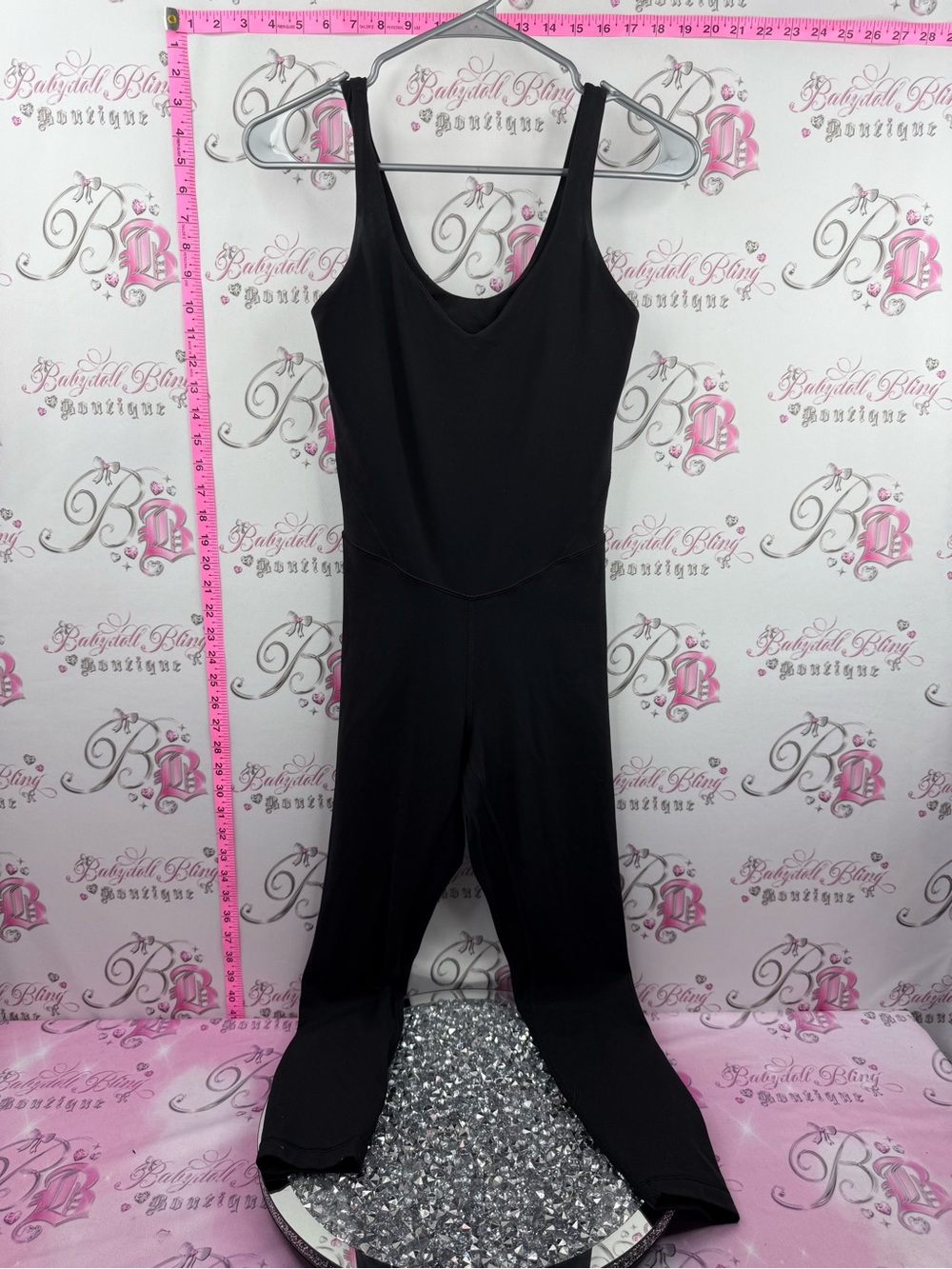 lululemon athletica jumpsuit pants onsie Black Sleeveless Scoop-Neck Jumpsuit